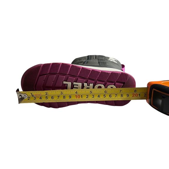 Sorel Kids Whitney II Puffy Mid Boots, Size 11,  Grey/Pink Water Proof - Picture 5 of 11